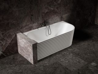 Ванна из искусственного камня ABBER Stein AS9651 L 170x80см белый матовый